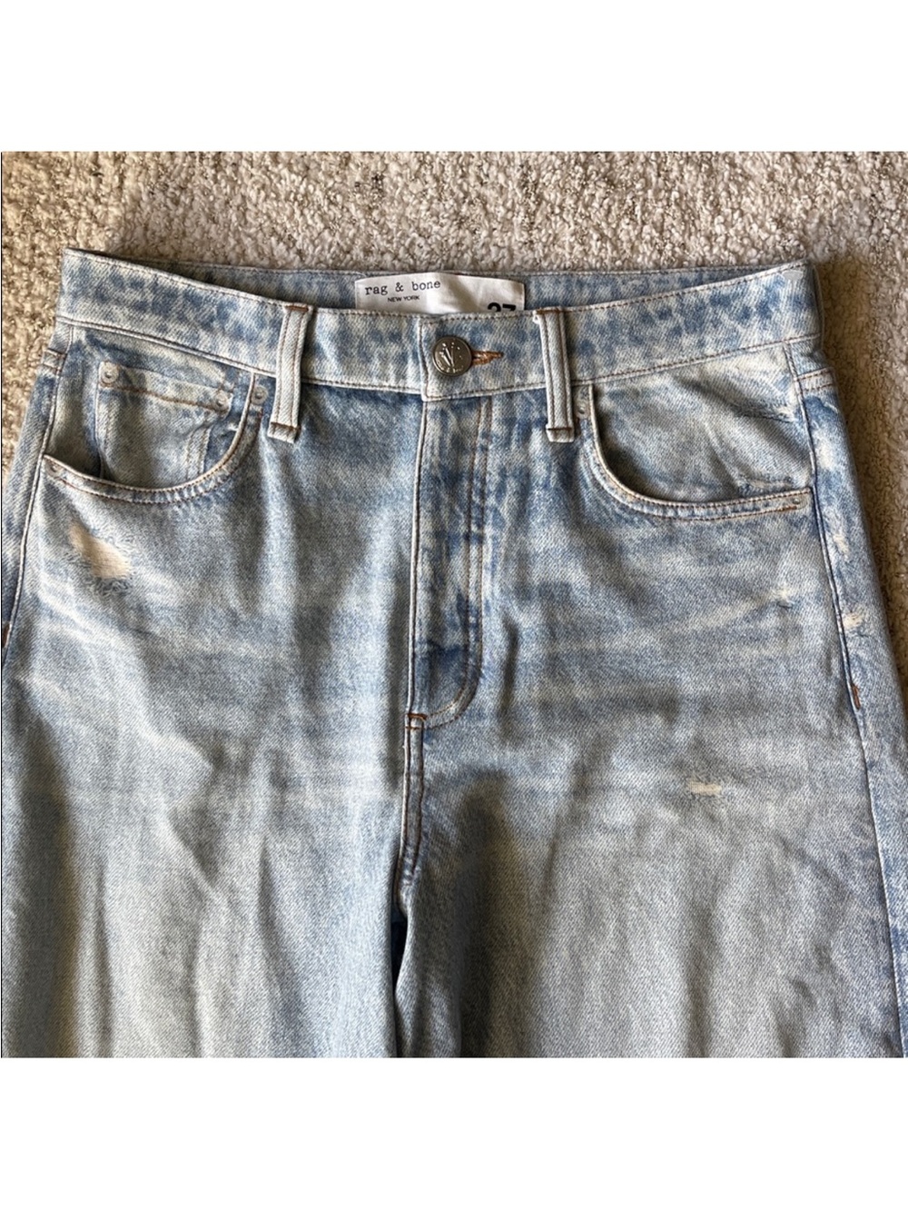 Rag & Bone Sofie Rb Miramar Cotton Terry Wide Leg Pants Size 27 - Picture 5 of 9